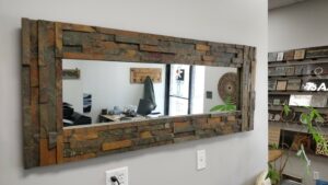 Large custom stone mirror