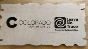 Laser cut and laser burned maple sign