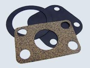 Laser cut gaskets from cork and rubber