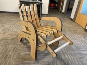 Production medical chair in baltic birch