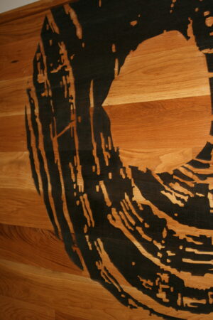 Deep laser engrave on wood